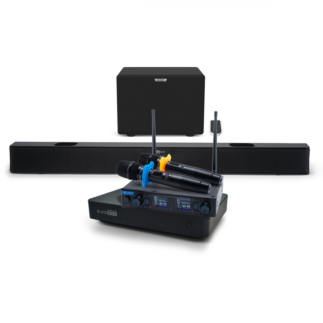 Hi-End караоке-система EVOBOX Premium + EvoSoundBar (саундбар с караоке) в Зарайске