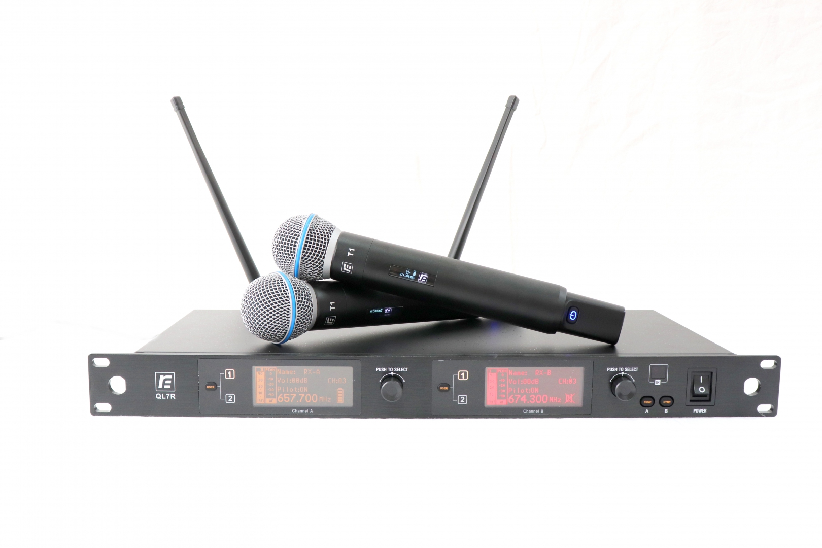 RFIntell QL7R/T1-B 720,500-754,000 МГц 2-канальная радиосистема с 2-мя ручными микрофонами в Зарайске