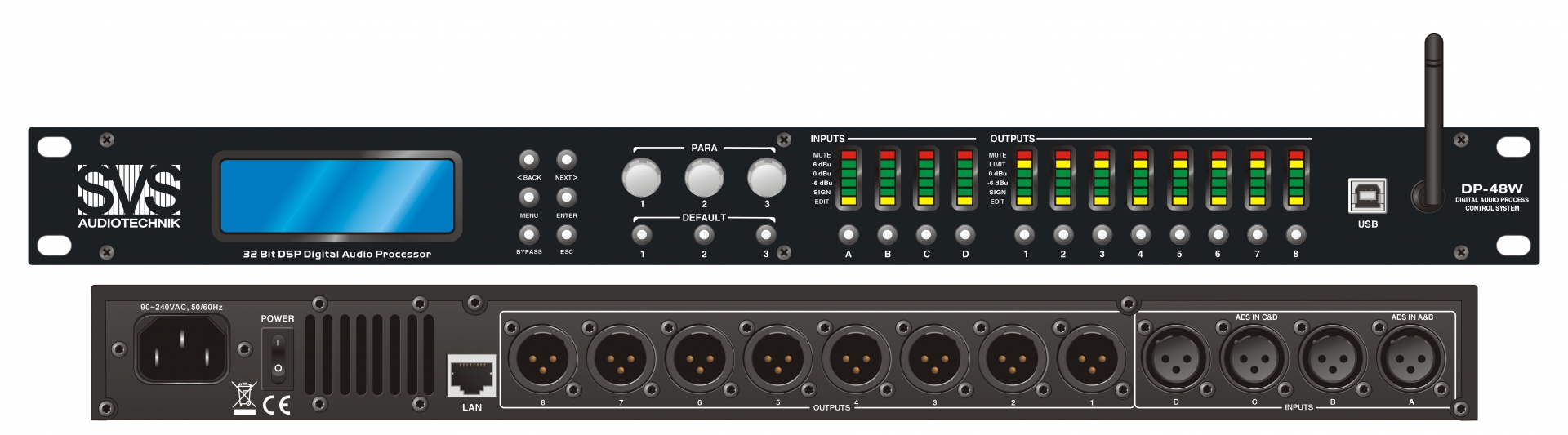 SVS Audiotechnik DP-48W Цифровой процессор: 4 входа 8 выходов в Зарайске