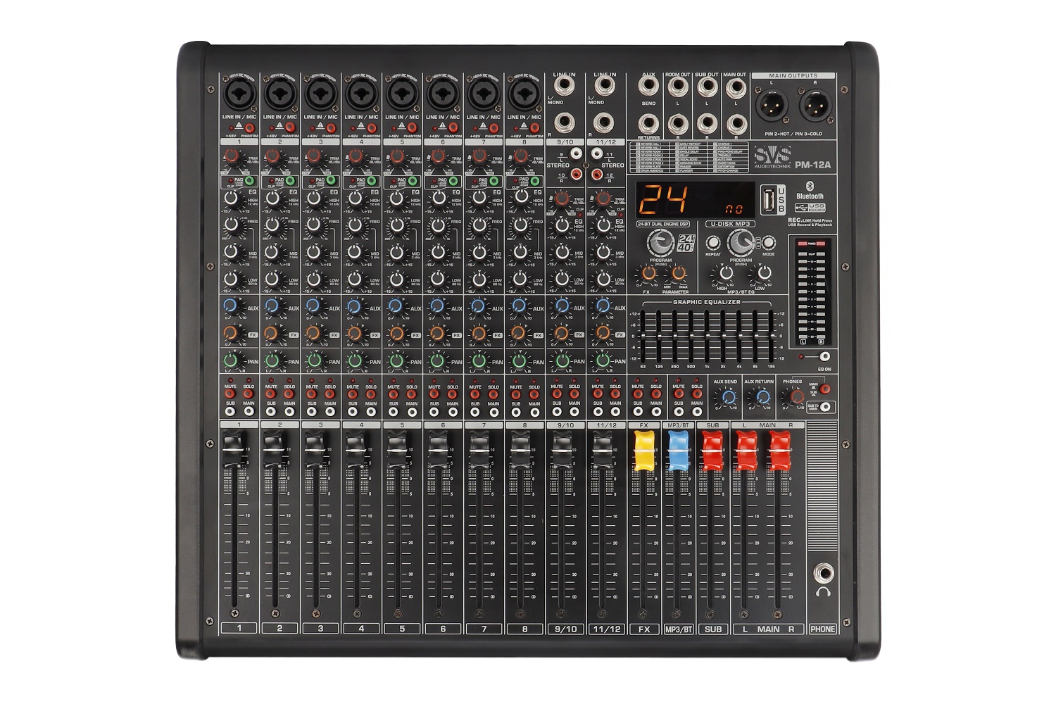 SVS Audiotechnik mixers PM-12A Активный аналоговый микшерный пульт, 12-канальный в Зарайске